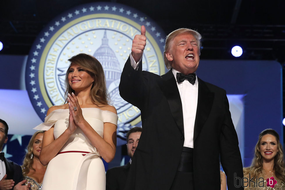 Donald Trump y su mujer en el baile inaugural de su estrenada presidencia de Estados Unidos