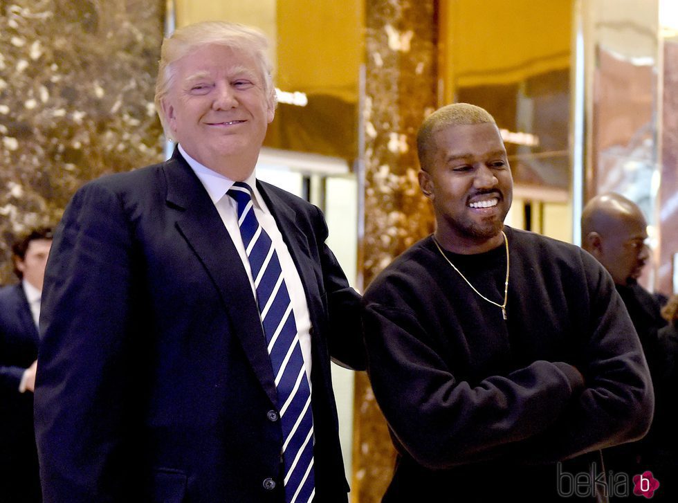 Kanye West reuniéndose con Donald Trump en Nueva York