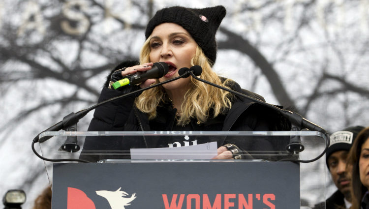 Madonna en la Marcha de las Mujeres en Washington