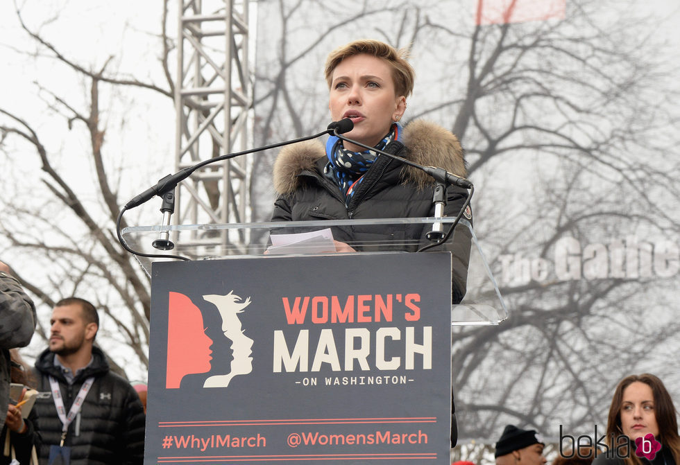 Scarlett Johansson en la Marcha de las Mujeres en Washington