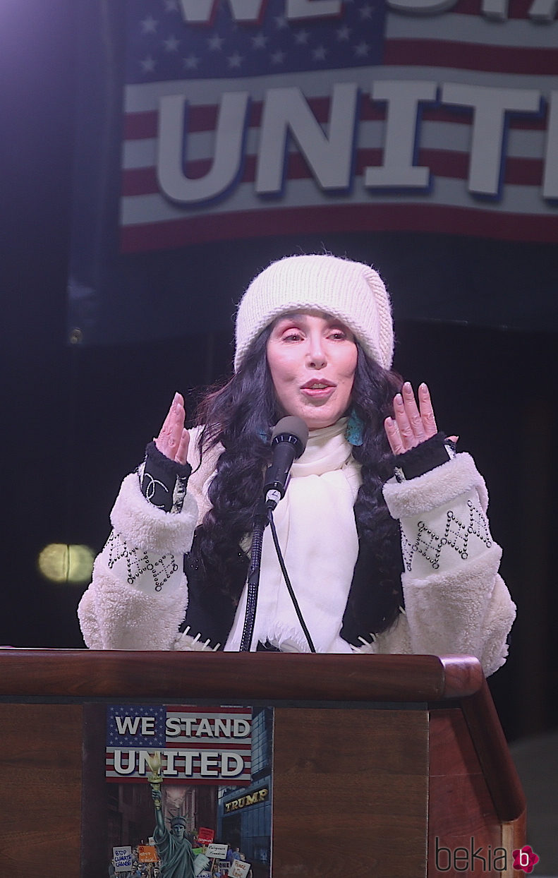 Cher en la Marcha de las Mujeres en Washington