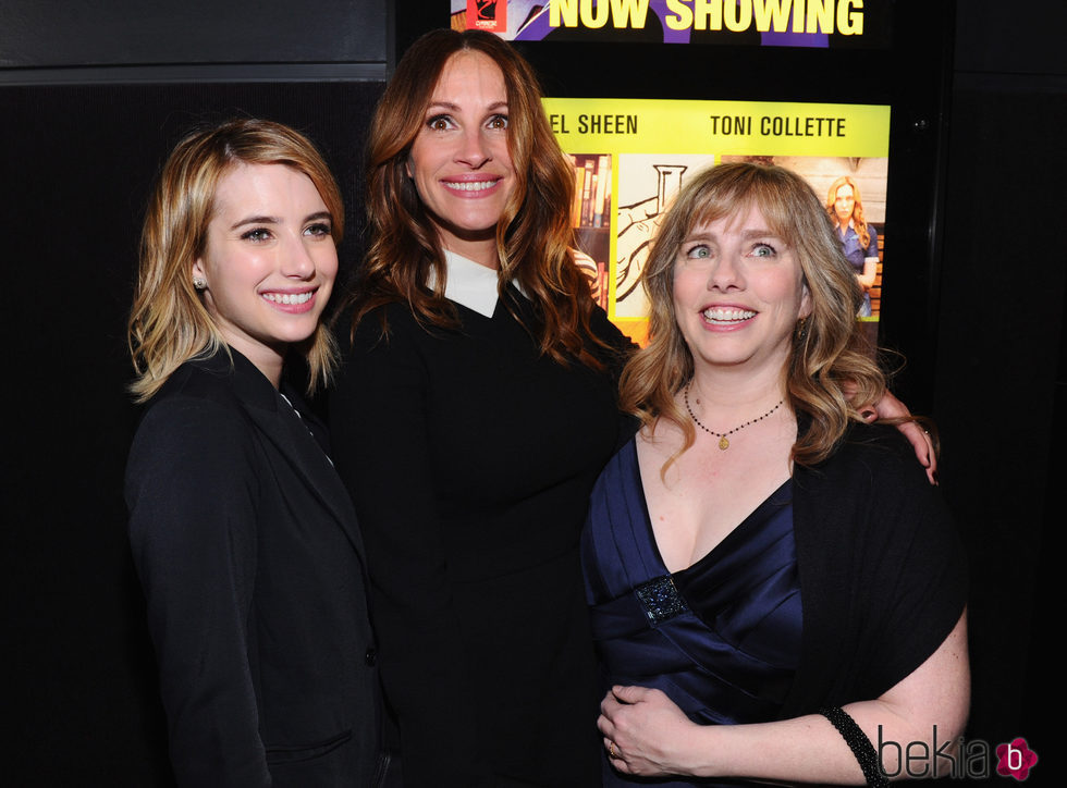 Julia Roberts, Lisa Roberts y Emma Roberts en un evento