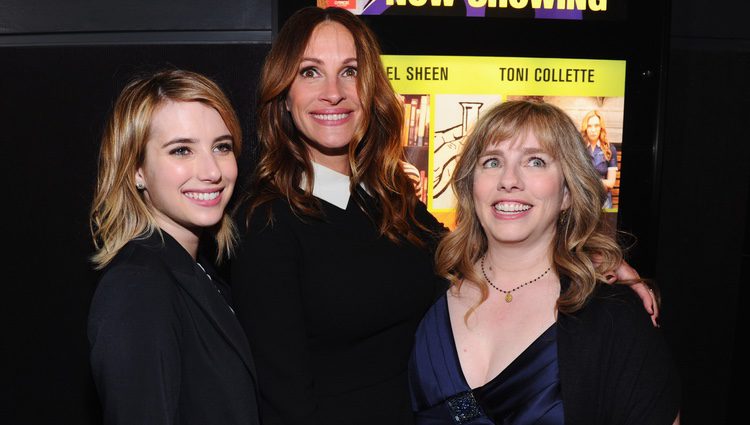 Julia Roberts, Lisa Roberts y Emma Roberts en un evento