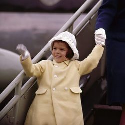 Carolina de Mónaco de niña llegando a Dublín