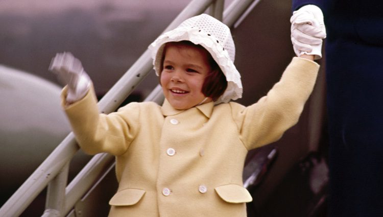 Carolina de Mónaco de niña llegando a Dublín