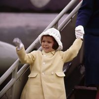 Carolina de Mónaco de niña llegando a Dublín