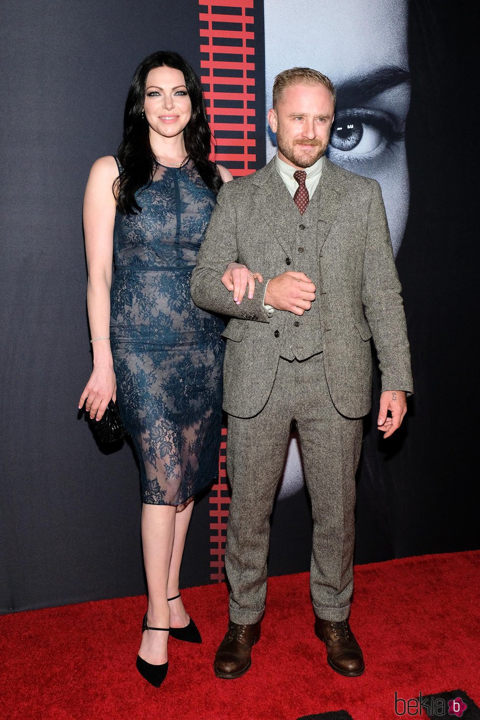 Laura Prepon y Ben Foster en la premier de 'La Chica del Tren'