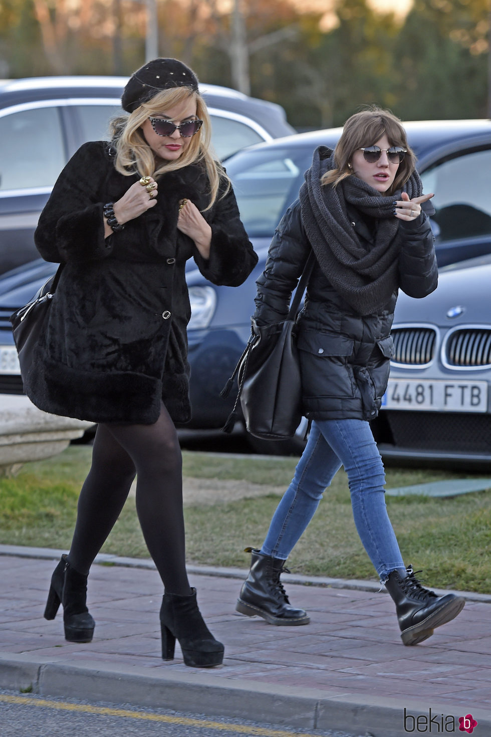 Angy Fernández en la capilla ardiente de Bimba Bosé