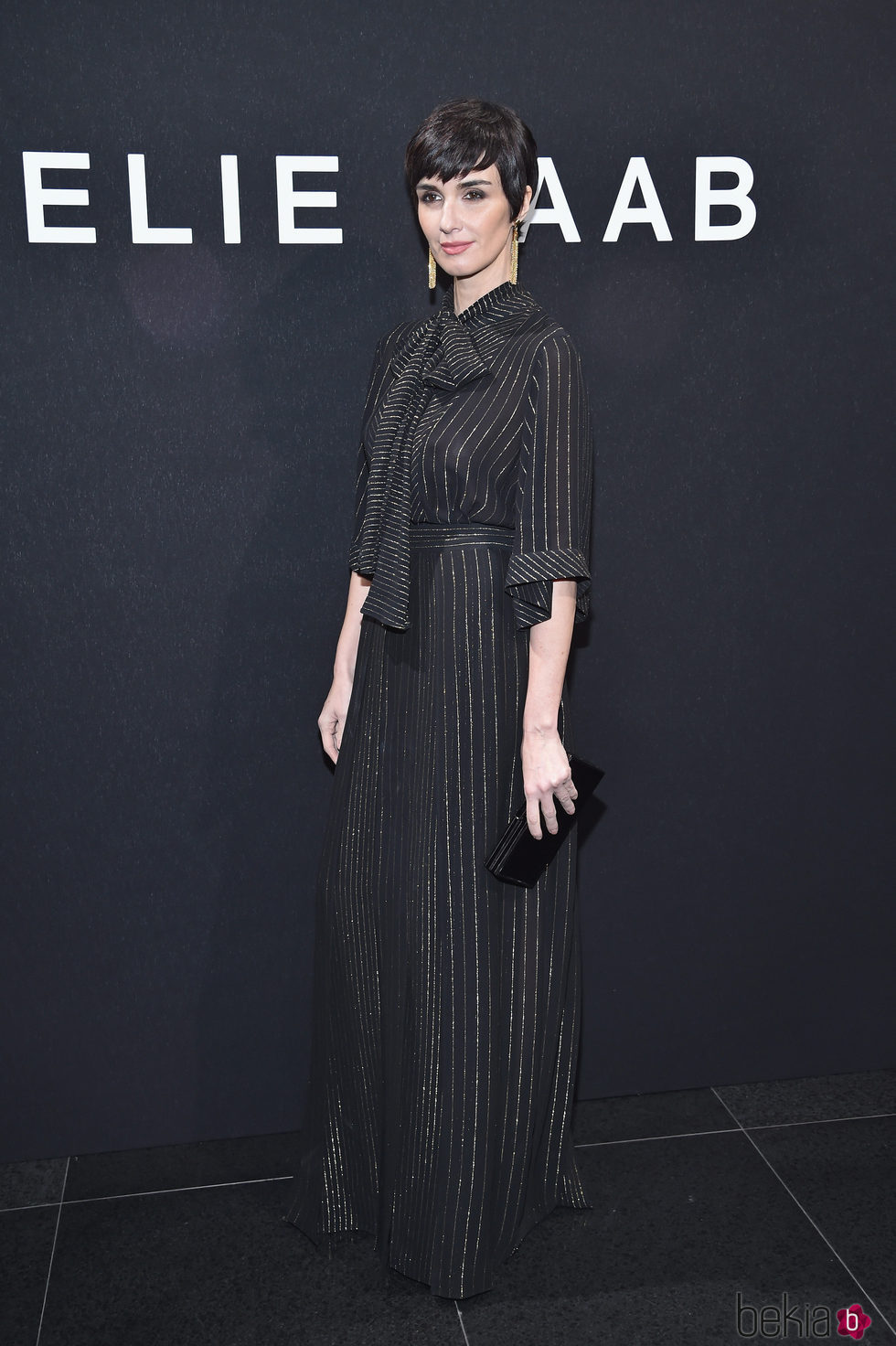 Paz Vega en el front row del desfile de Elie Saab en la Semana de la Alta Costura de París