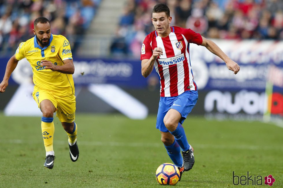 Lucas Hernández en un partido de Liga del Atlético de Madrid contra Las Palmas