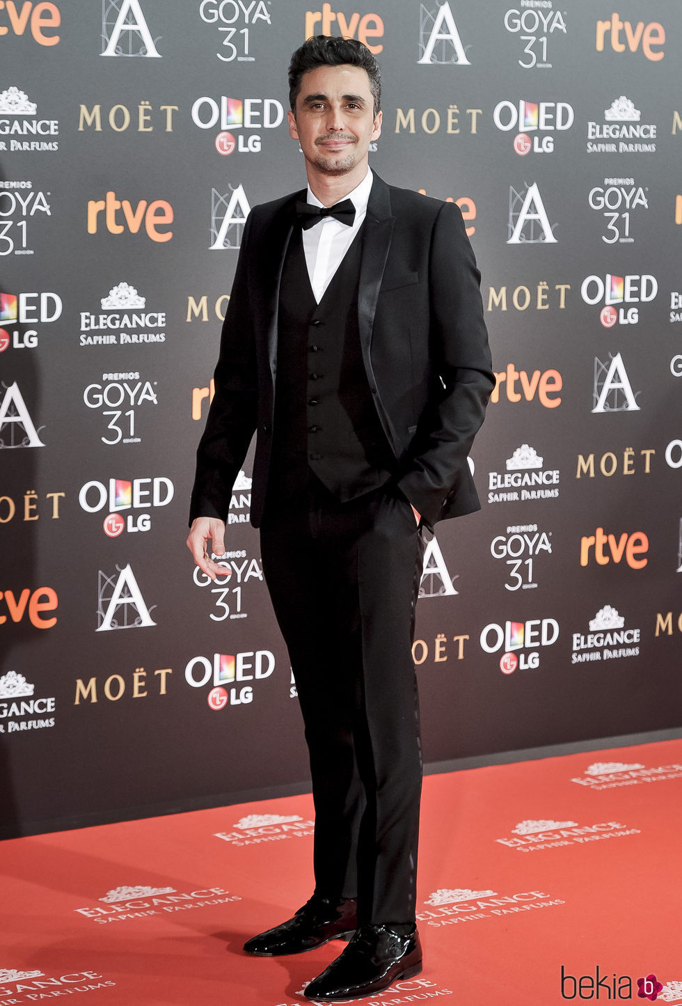 Canco Rodríguez en la alfombra roja de los Premios Goya 2017