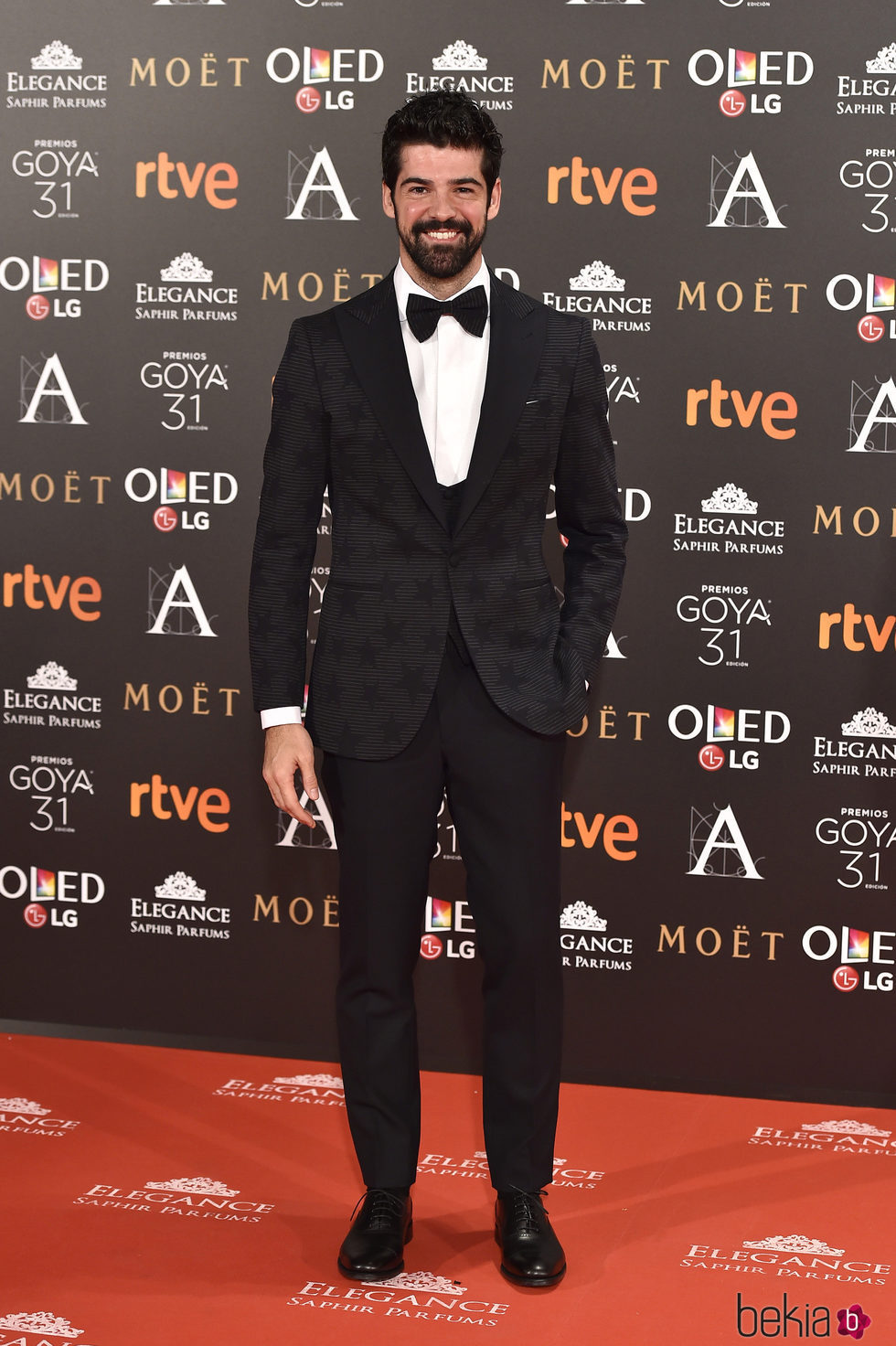 Miguel Ángel Muñoz en la alfombra roja de los Premios Goya 2017