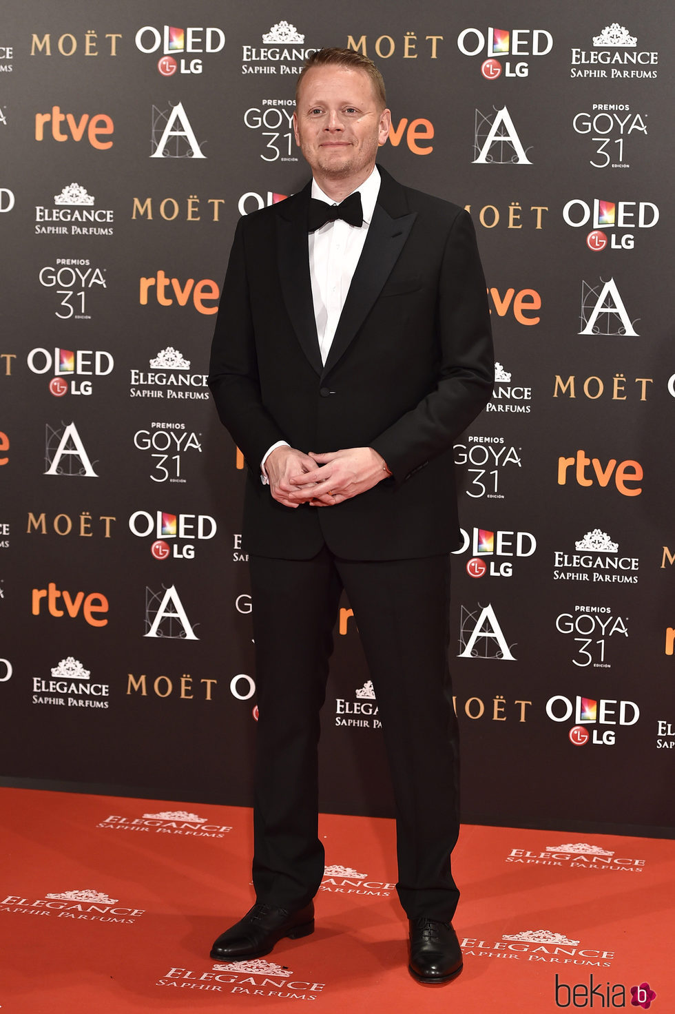 Patrick Ness en la alfombra roja de los Premios Goya 2017