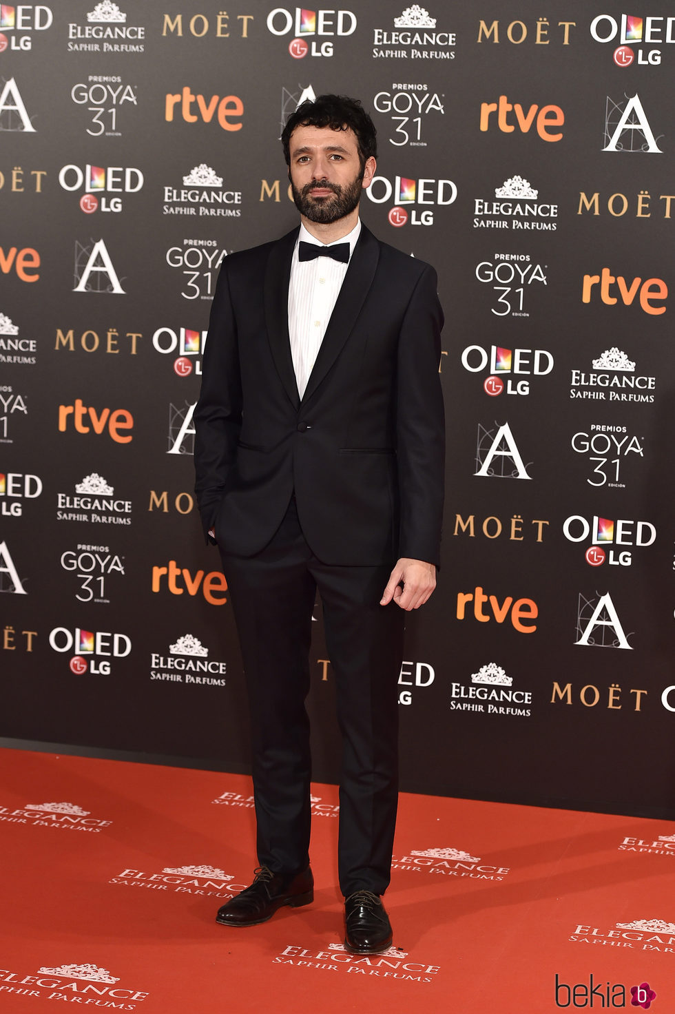 Rodrigo Sorogoyen en la alfombra roja de los Premios Goya 2017