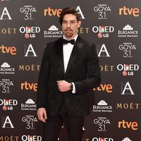 Adrián Lastra en la alfombra roja de los Premios Goya 2017