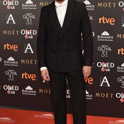 Asier Etxeandía en la alfombra roja de los Premios Goya 2017