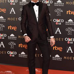 Alfonso Bassave en la alfombra roja de los Premios Goya 2017