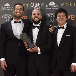 El director Guillermo García López con su Goya a Mejor Película Documental