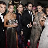 Omar Ayyashi, Jessica Goicoechea, Carola Baleztena, Emiliano Suárez, Marta Lozano y Cayetana Guillén Cuervo en la 'Private Party' organizada tras los Goya 