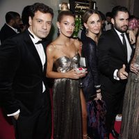 Omar Ayyashi, Jessica Goicoechea, Carola Baleztena, Emiliano Suárez, Marta Lozano y Cayetana Guillén Cuervo en la 'Private Party' organizada tras los Goya 