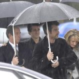 Antonio Vigo, Roberto García y Henar Ortiz en el funeral de Erika Ortiz