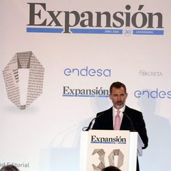 El Rey Felipe da un discurso en el 30 aniversario de Expansión