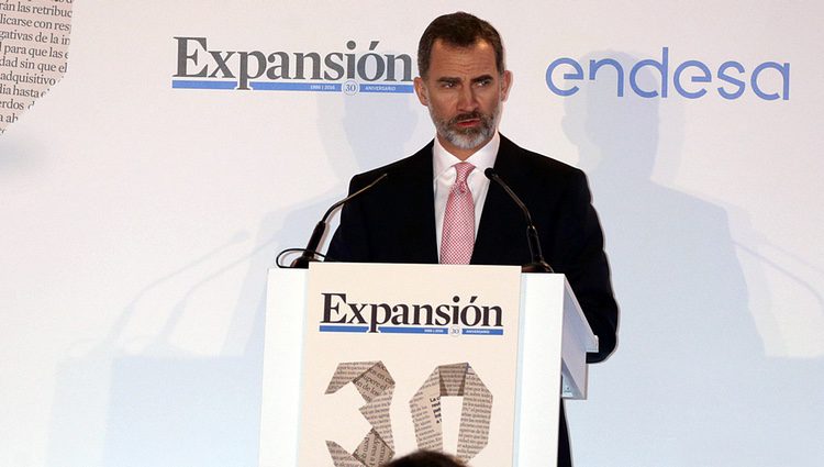 El Rey Felipe da un discurso en el 30 aniversario de Expansión