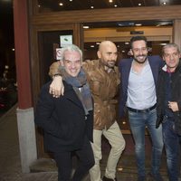 Kike Calleja en su cumpleaños con Diego Arrabal y Gustavo González