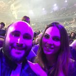 Kiko Rivera e Irene Rosales en el concierto de Isabel Pantoja