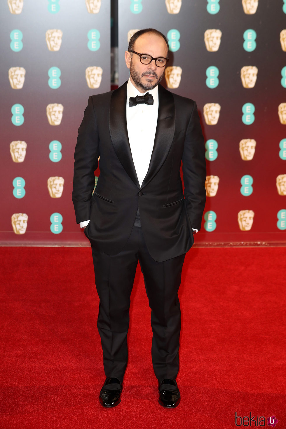 El productor Gabor Sipos en la alfombra roja de los Premios Bafta 2017