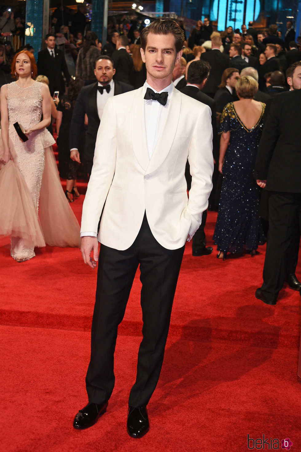 andrew Garfield en la alfombra roja de los Premios Bafta 2017