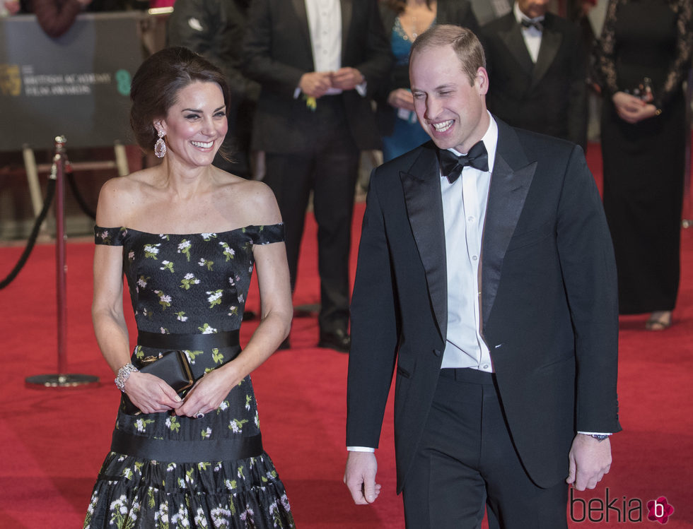 Los Duques de Cambridge en la alfombra roja de los Premios Bafta 2017