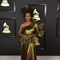 Solange Knowles en la alfombra roja de los Premios Grammy 2017