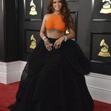 Rihanna en la alfombra roja de los Premios Grammy 2017