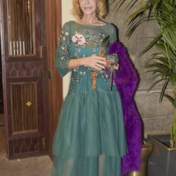 Bibiana Fernández llegando a la fiesta de su 63 cumpleaños