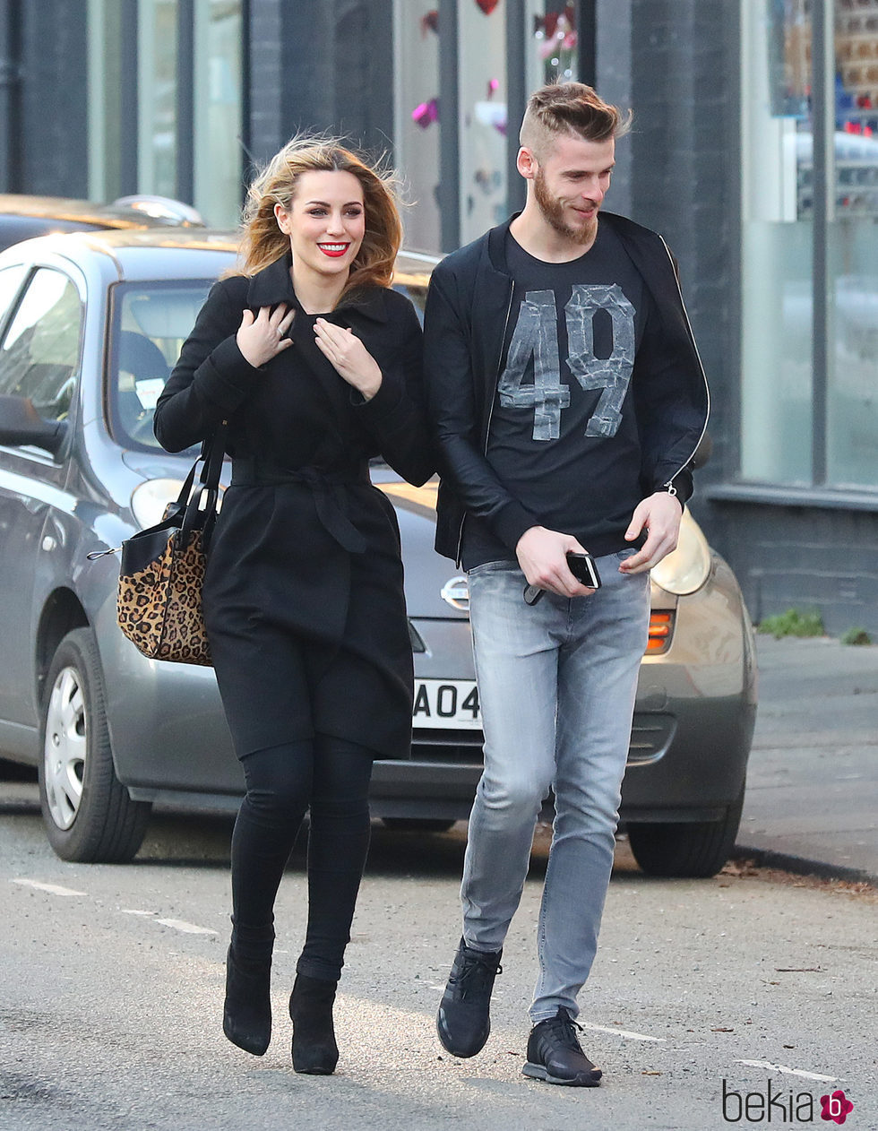 Edurne y David de Gea celebrando San Valentín en Manchester