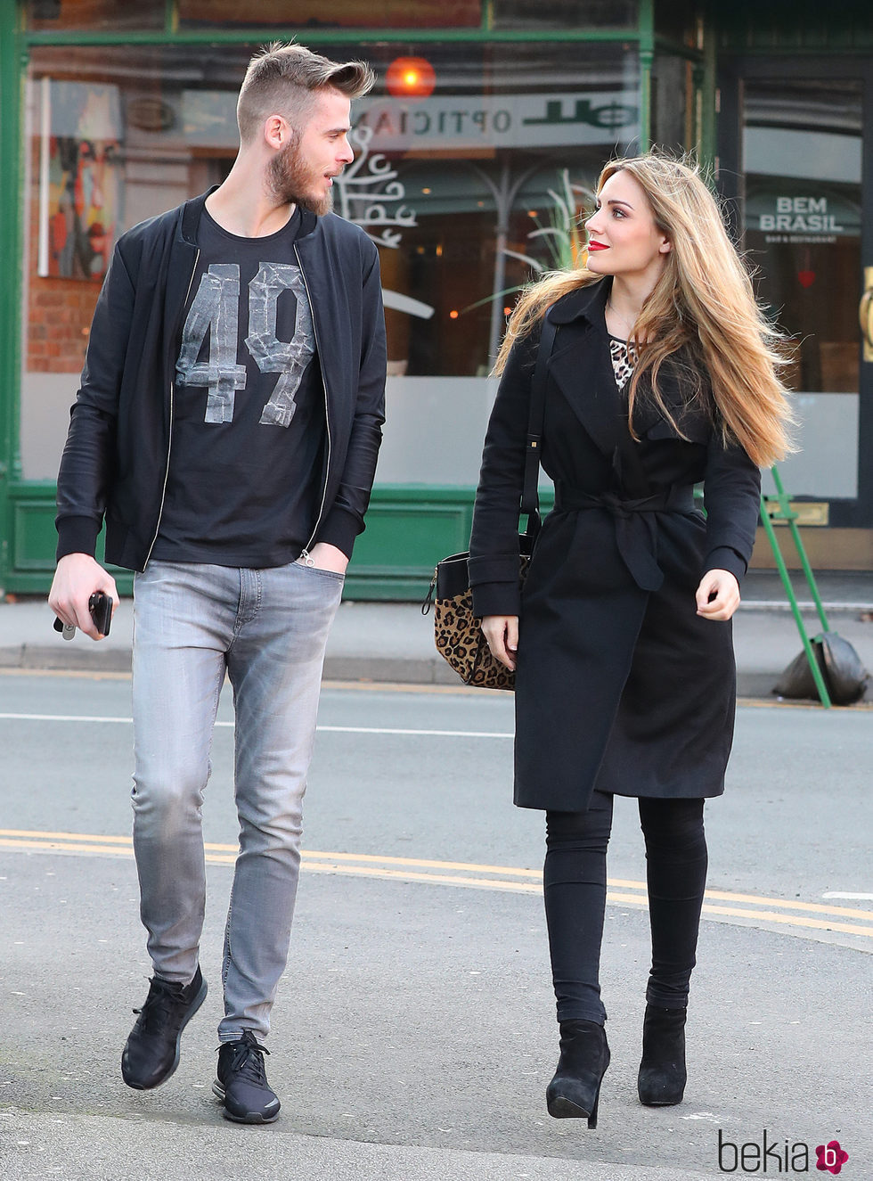 Edurne y David De Gea muy cómplices en Manchester celebrando San Valentín