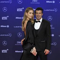 Luis Figo y Helen Svedin en los Premios Laureus 2017