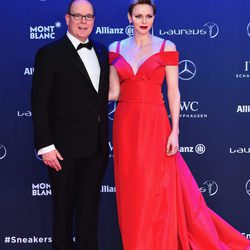 Alberto y Charlene de Mónaco en los Premios Laureus 2017