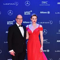 Alberto y Charlene de Mónaco en los Premios Laureus 2017