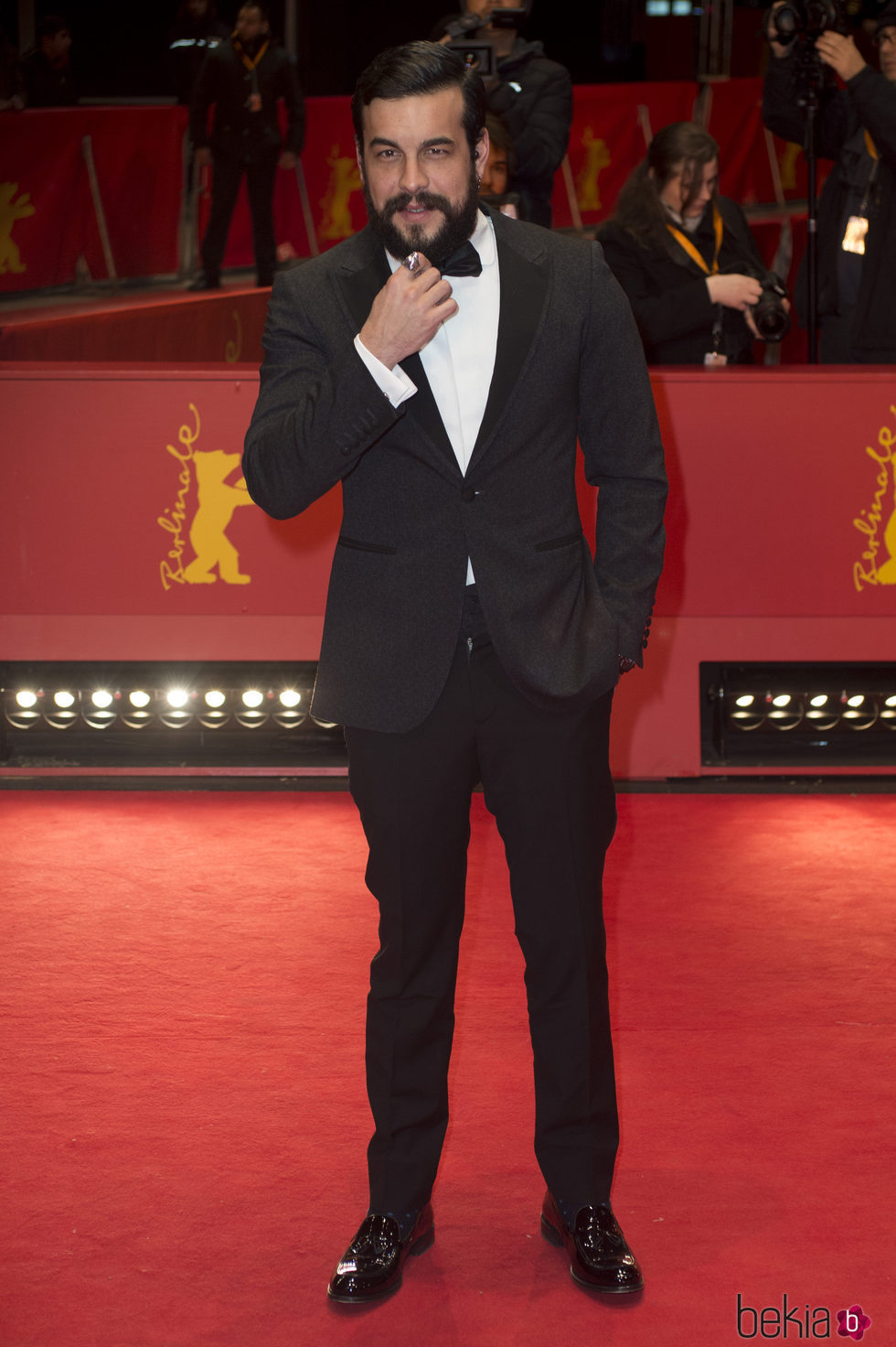 Mario Casas en la presentación de 'El Bar' en la Berlinale 2017