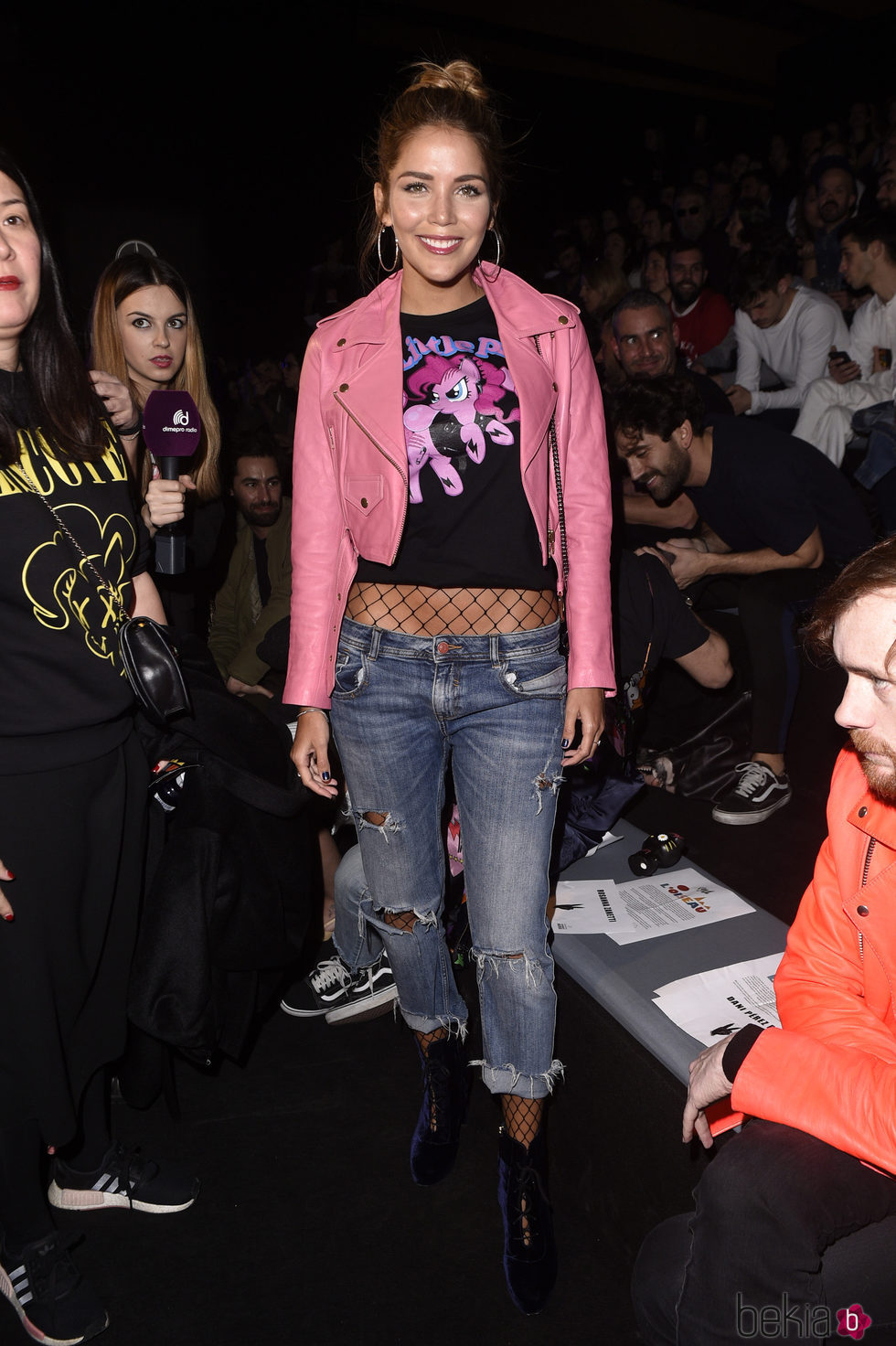 Rosanna Zanetti en el front row del desfile de Maya Hansen y María Escoté en Madrid Fashion Week otoño/invierno 2017/2018