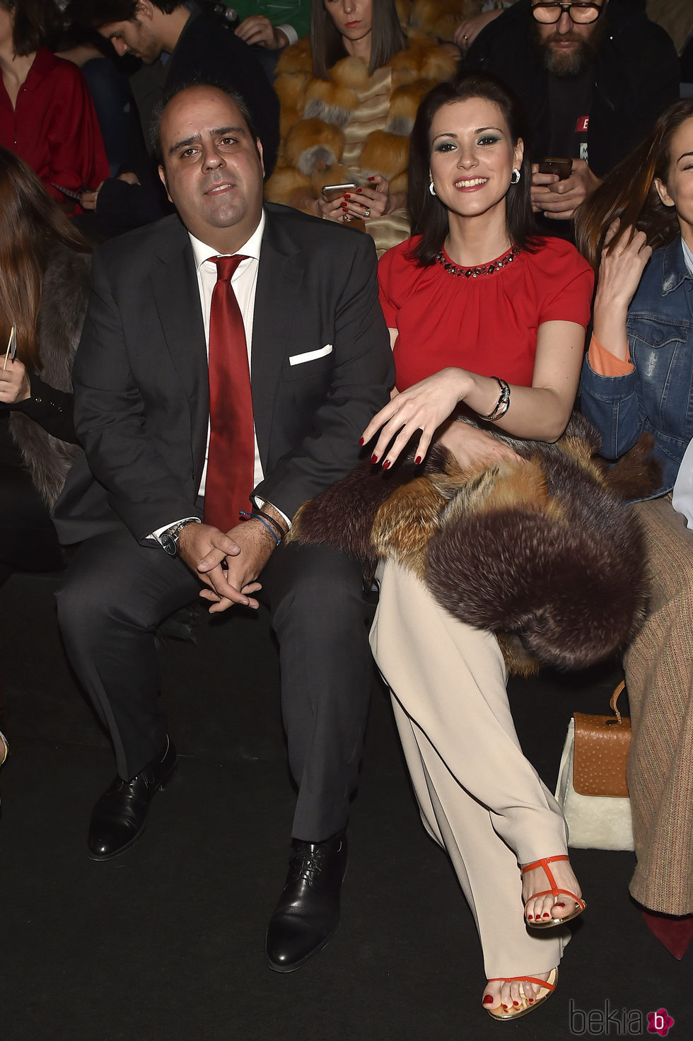 María Jesús Ruiz y Julio Ruz en el front row del desfile de Moisés Nieto y Miguel Marinero en Madrid Fashion Week otoño/invierno 2017/2018