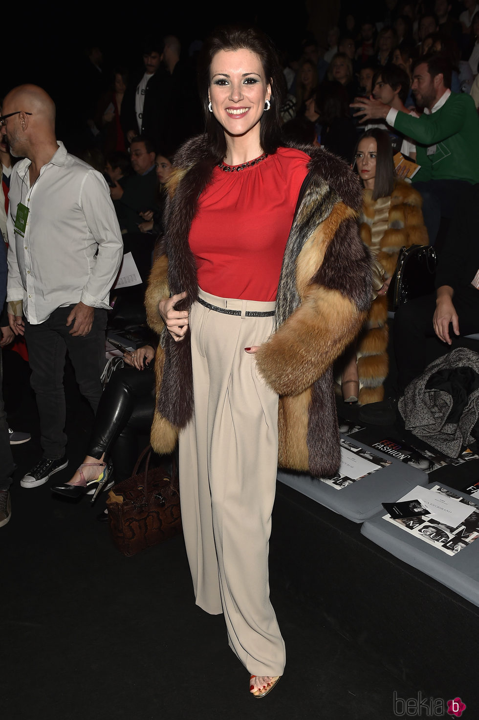 María Jesús Ruiz en el front row del desfile de Moisés Nieto y Miguel Marinero en Madrid Fashion Week otoño/invierno 2017/2018