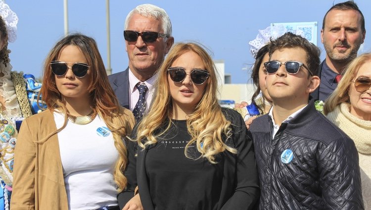 Gloria Camila, Rocío y David Flores en un homenaje a Rocío Jurado