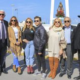 Gloria Camila, Rocío y David Flores, Gloria y Amador Mohedano en un homenaje a Rocío Jurado