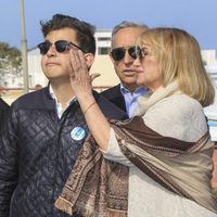 David Flores emocionado junto a su tía Gloria Mohedano en un homenaje a Rocío Jurado