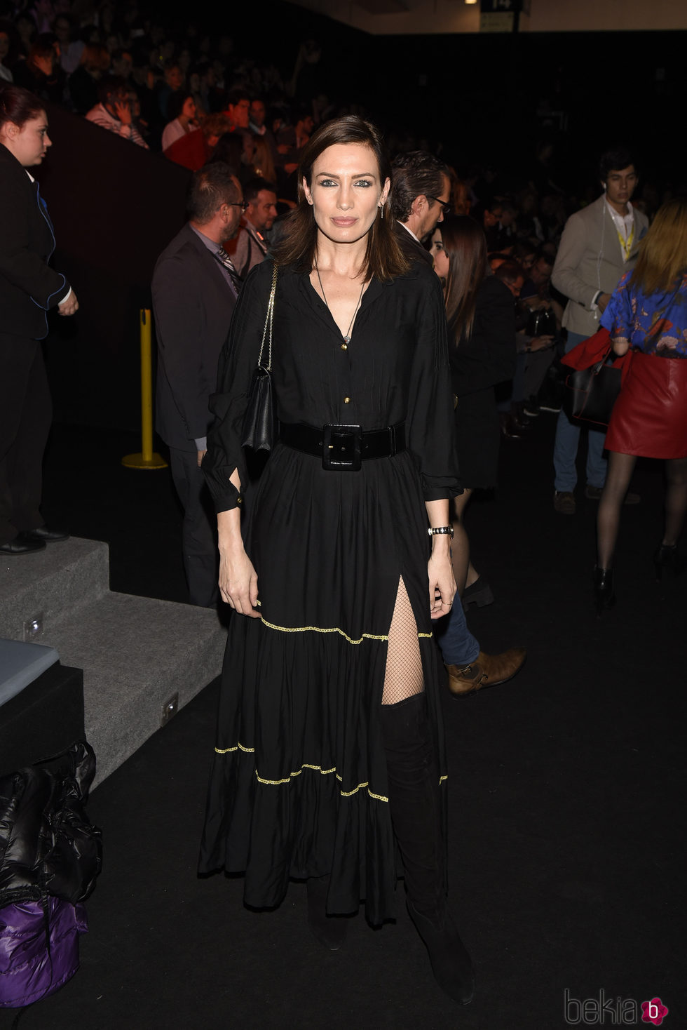 Nieves Álvarez en el desfile de la firma Custo Barcelona en la Madrid Fashion Week 2017/2018