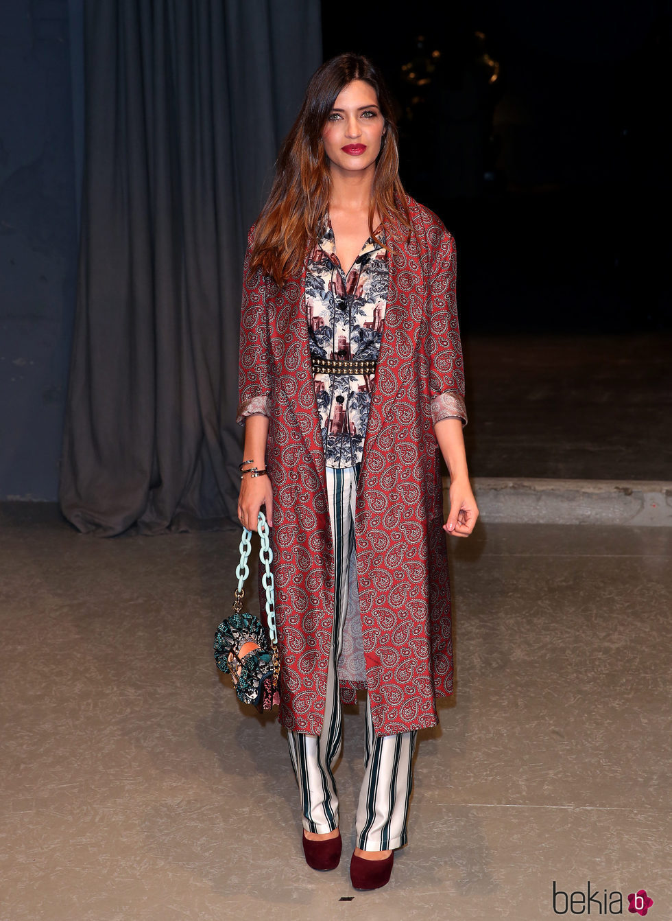 La presentadora Sara Carbonero en el front row de Burberry en London Fashion Week 2017/2018