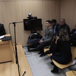 Lucas Hernández en el juicio por violencia de género contra su pareja